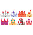 cartoon medieval castles fairytale medieval vector image vector image