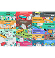 mega pack of design concepts for business strategy vector image