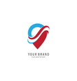 pin location logo vector image vector image