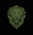 copper lion on a black background vector image vector image