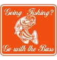 largemouth bass going fishing vector image