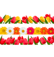spring flower borders vector image