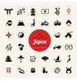 set of flat design japanese icons vector image vector image