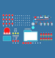 set of user interface game and application vector image