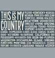 this is my country united state of america flag vector image vector image