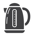 electric kettle solid icon kitchen and appliance vector image