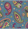 indian colorful rug paisley ornament pattern vector image