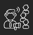 influencing skills chalk white icon on black vector image