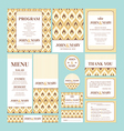 set of wedding cards vector image