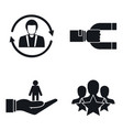 customer retention marketing icon set simple vector image