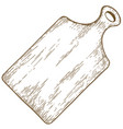 engraving of cutting board vector image