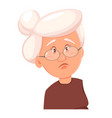 face expression grandmother sad vector image