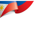 Philippines flag on a white Royalty Free Vector Image