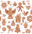 a christmas cookies seamless pattern xmas vector image