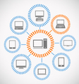 computer network abstract scheme vector image vector image