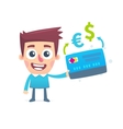 currency conversion in the online bank vector image vector image