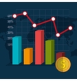 financial market statistics vector image
