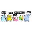 funny animals set vector image vector image