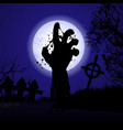 halloween background hand vector image