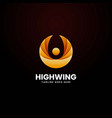 logo high wing gradient colorful style vector image