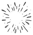 starburst sunburst hand drawn design element vector image