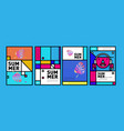 summer colorful poster design template set vector image vector image