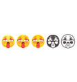 ahegao emoji vector image vector image