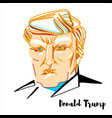 donald trump portrait vector image