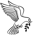 dove birds logo for peace concept and wedding desi vector image