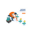 investment growth symbol vector image vector image
