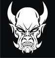 white demon face vector image