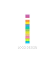 colorful logo letter vector image