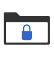folder lock design icon vector image vector image