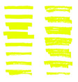 highlighter brush lines hand drawing vector image
