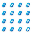 set football stadium american and stopwatch vector image vector image