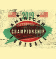 american football typographical vintage poster vector image
