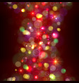 festive christmas background with lights vector image