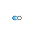 letter eo logo icon template vector image