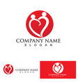 love heart logo and symbol template vector image
