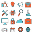 set of universal modern thin line icons for web vector image