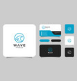 wave circle logo design vector image vector image