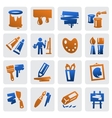 art icons vector image vector image
