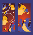 bird vertical banner templates vector image