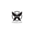 butterfly logo template animal vector image