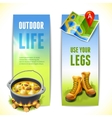 camping vertical banners vector image vector image