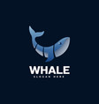 logo whale gradient colorful style vector image vector image