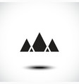 mountain icon vector image vector image