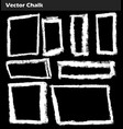 set of chalk shapes grunge design elements vector image