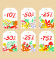 set with autumn sale labels vector image