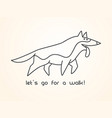 funny cute cartoon german shepherd dog vector image vector image